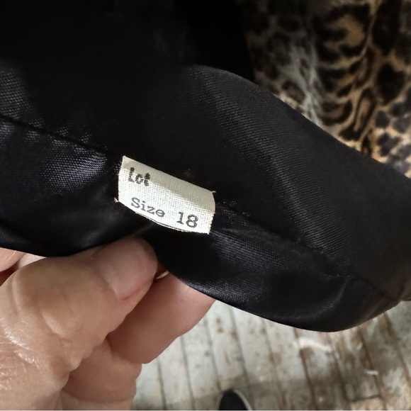 Vintage Leopard Print Faux Fur Coat Womens XL 18 Retro Animal Print Jacket - Picture 10 of 11